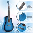 thumbnail image 4 of Guitarra Acústica Ktaxon 41" de Tilo Kit de 6 Cuerdas Azul, 4 of 7