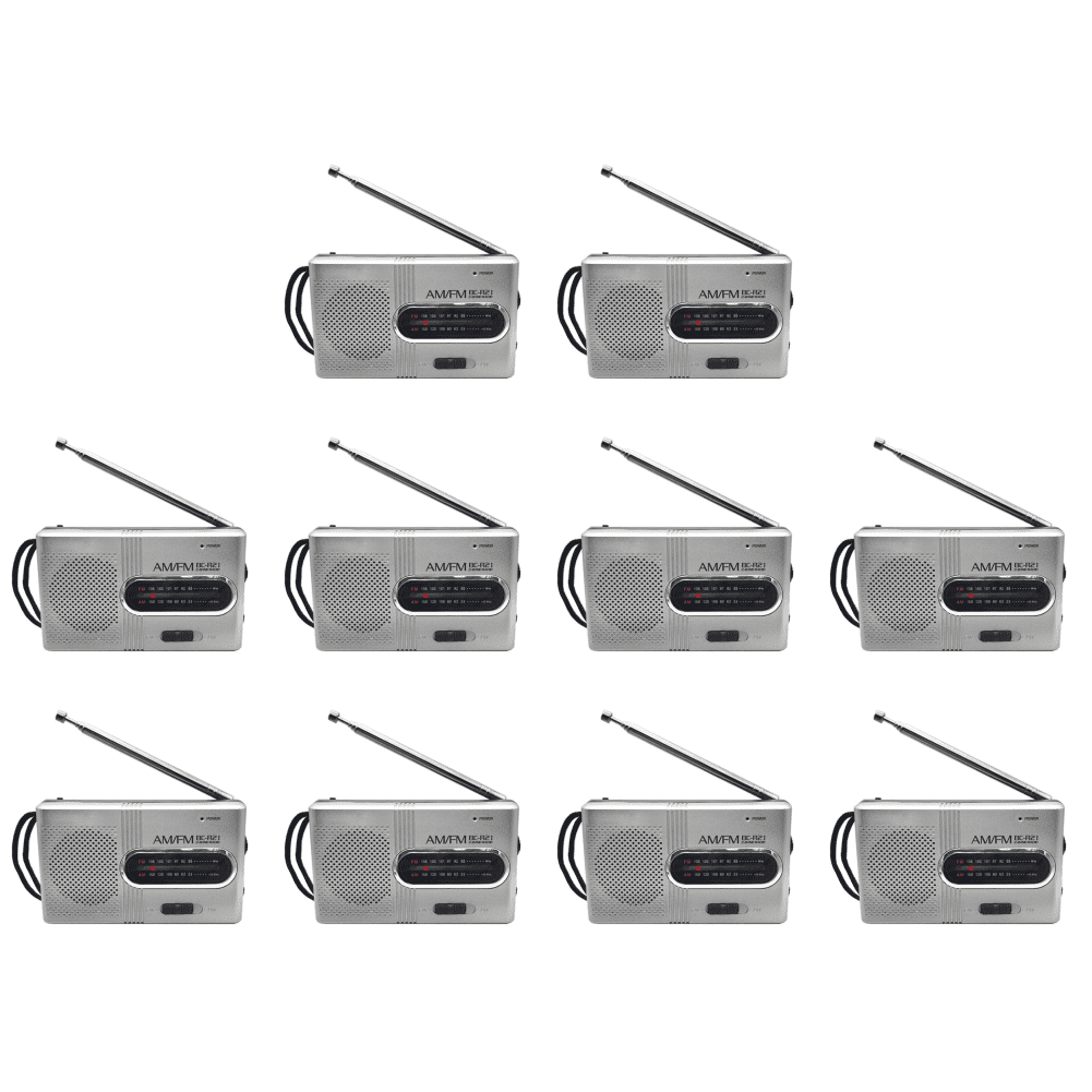 10uds. Mini Radio portátil AM FM Radio antena telescópica Radio estéreo ...