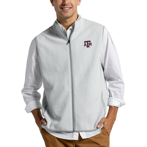 Men's League Collegiate Wear Gray Texas A&M Aggies Summit Full-Zip Vest