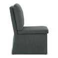 thumbnail image 3 of Tren 20 Inch Side Chair, Set of 2, Gray Polyester Upholstery, Pleated Back, 3 of 5