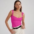 thumbnail image 2 of LYMAYTER Women Fashion Tank Casual Square Neck Sleeveless Tops for S-XL Summer Slim Going Out Crop Vest, 2 of 10