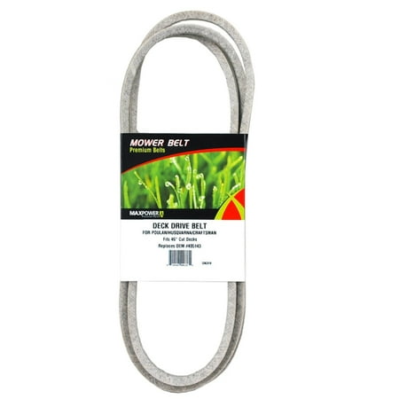 

MaxPower 336319 Deck Drive Belt for Craftsman Husqvarna Poulan Replaces OEM # s 405143 532405143 58445310