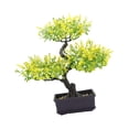 thumbnail image 1 of Bonsái artificial multiusos, planta de imitación coleccionable realista en maceta Amarillo, 1 of 9