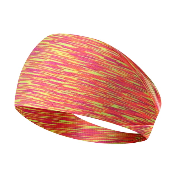 Banda para el cabello deportiva para yoga, banda absorbente de humedad de secado rápido que absorbe el sudor, banda para correr para hombres y mujeres, banda elástica alta de color para fitness