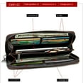 thumbnail image 2 of TITAKING Men's Long Genuine Leather Crocodile Pattern Wallet, Business Clutch, Multi-Card Organizer, 2 of 5
