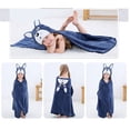 thumbnail image 3 of Soft Baby Hooded Bath Towel Square Flannel Cartoon Cap Children Water Absorption New, 3 of 10