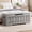 Grey, variant on 51.2" Wooden Storage Bench with Safety Hinges, 400 lb Capacity Storage Chest with Side Handles for Entryway, Bedroom and Living Room, Brown