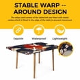 thumbnail image 4 of Japanese Style Table Cloths for 3 Foot Rectangle Tables, Modern Cranes Cherry Flower Wave Red Blue Patio Waterproof Elastic Fitted Tablecloths, Washable Rectangular Table Cover for Camping, 4 of 8