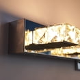 thumbnail image 4 of MingBright 24 inch Modern Crystal Wall Lighting, 4 Crystal LED Vanity Light Fixture, Damp Location, 4 of 8