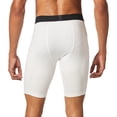 thumbnail image 2 of Hanes Mens Sport Performance Compression Shorts, S, True White/Ebony, 2 of 2