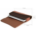 thumbnail image 6 of Luxmo Executive Series Case for Alcatel TETRA, PU Leather Stitching Phone Holster Wallet Carrying Pouch with Inner Card Slot and Atom Cloth for Alcatel TETRA - Brown, 6 of 8