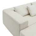 thumbnail image 6 of Christopher Knight Home 107" Compressed Sectional Sofa, Corduroy Upholstery with Ottoman, Pillow Back, Beige, 6 of 11