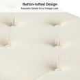 thumbnail image 5 of Tina's Home Velvet Storage Bench 45" Upholstered End of Bed Foot Stool Bedroom Entryway Tan, 5 of 10