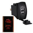 thumbnail image 2 of Square Car Motorcycle Boat Mounted Mobile Phone Charger Modified with USB 24V Charging for Car Charging, 2 of 7
