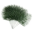 thumbnail image 3 of 12 Piezas de Hojas Palma Artificiales Plantas Falsa Frondas Tropicales Grandes Planta Verde para Fiesta Hawaiana, 3 of 5