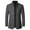 #Gray, variant on DPTALR Men's Solid Color Long Sleeve Stand-Up Collar Casual Suit Jacket,Wine,XXXXL