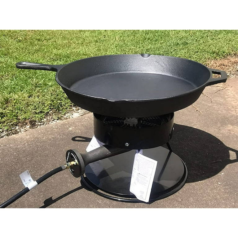 King Kooker 20-Inch Pre-Seasoned Cast Iron Skillet for Camping