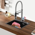 thumbnail image 2 of Kitchen Sink Single Handle Stainless Steel Faucet with Pull Down Sprayer(Silver), 2 of 7