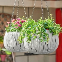 Darzheoy Hanging Planters Self Watering Hanging Basket for Indoor Outdoor Plants Flower Plant Pot