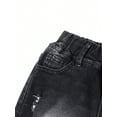 thumbnail image 3 of Baby Boys' Elastic Waist Distressed Water Washed Jeans, 3 of 5
