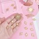 thumbnail image 3 of 20Pcs Brass Connector Charms Sun Links Real 18K Gold Plated 13.5x18x0.6mm Hole: 1.4mm, 3 of 5
