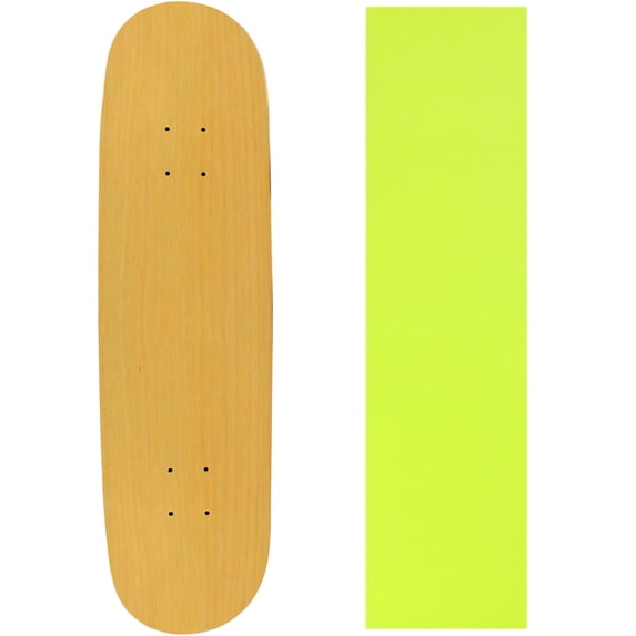 Skateboard Deck Pro 7-Ply Canadian Maple NATURAL With Griptape 7.5" - 8.5"