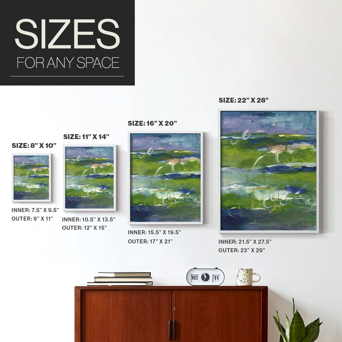 Bales of Color II Framed Print in White Solid Wood Framed Print No Nail Hanging