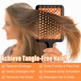 thumbnail image 6 of Aliver Anti Static Hairbrush, Wet & Dry Vented Detangling Hair Brush, Quickly Detangles and Smooths Hair, Faster Blow Drying, Hair Styling Brush - Orange, 6 of 10