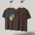 thumbnail image 1 of Yao888-Camiseta con estampado gráfico de espuma para hombre, ropa de calle de gran tamaño, estilo hip hop, informal, Y2k, 1:1Brown-TS01, 1 of 5