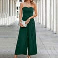 thumbnail image 5 of Fashion Jumpsuits for Women Tummy Control Summer Plus Size Solid Color Casual Lapel Belt Short Sleeve Overalls, 5 of 8