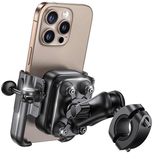 Soporte de teléfono para moto Lamicall, totalmente metálico, para iPhone 16 Pro