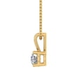 thumbnail image 2 of 1/4 Carat 4-Prong Solitaire Diamond Pendant Necklace in 14K Yellow Gold (Included Silver Chain), 2 of 3
