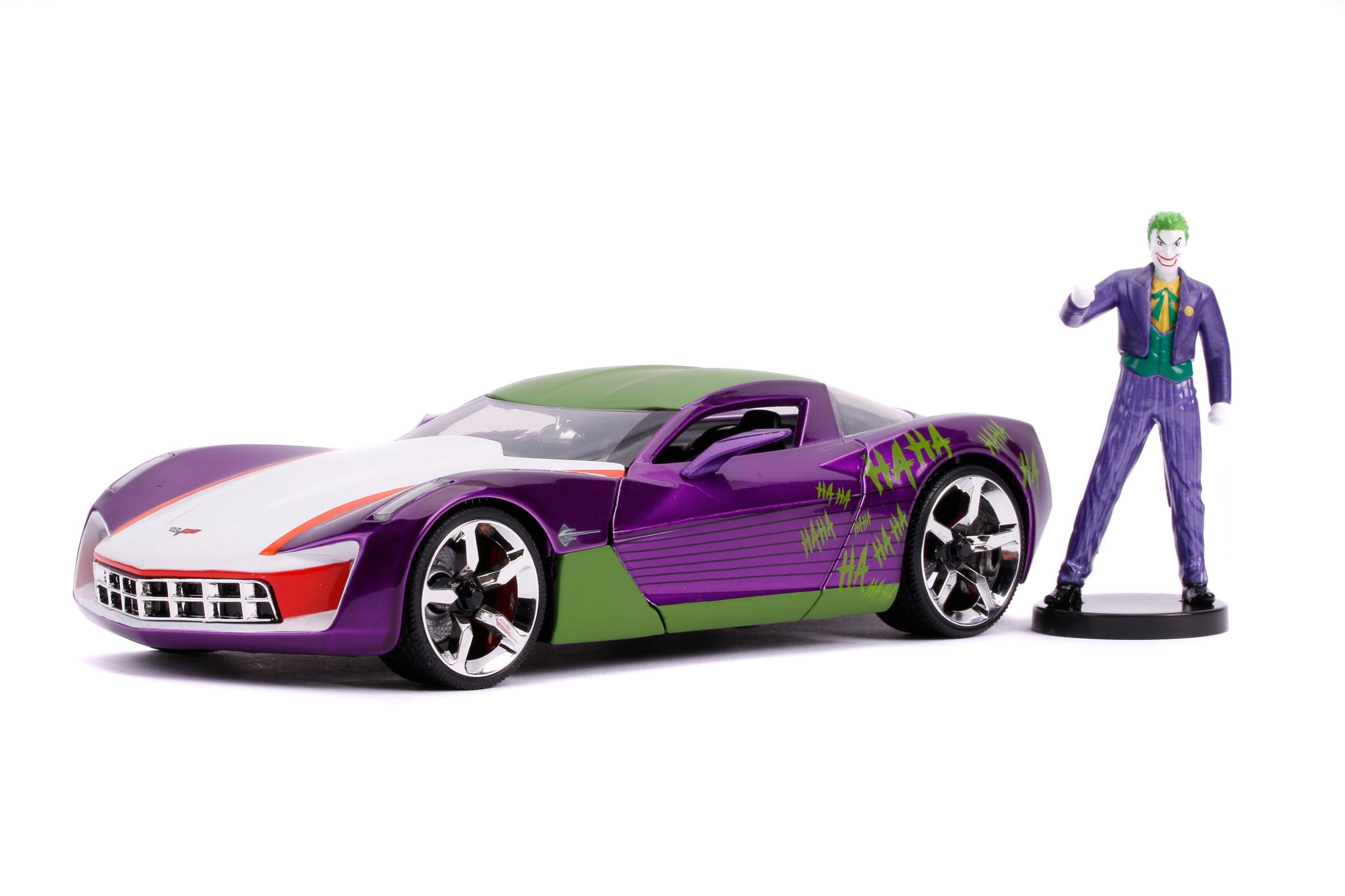 Joker 2009 Corvette 1:24 Scale Hollywood Ride Jada die cast Details about   Batman