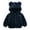 Dark blue, variant on Toddler Baby Boys Girls Fleece Hooded Jacket Coat with Bear Ears Fall Winter Warm Kids Outwear Zipper Up 0-6Y