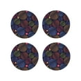 thumbnail image 2 of Disketp Colorful Shells Funny Coasters,4 Pcs Leather Coasters With Holder, Perfect Housewarming Hostess Gifts,Protect Furniture From Water Marks Scratch And Damage, 2 of 9