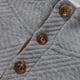 thumbnail image 4 of Blusa de manga larga con capucha para hombre, color liso, informal, holgada, a la moda, con botones y cordón, de poliéster., 4 of 4