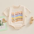 thumbnail image 2 of Bagilaanoe Newborn Baby Girl Boy Summer Rompers Letter Print Short Sleeve Bodysuits 3M 6M 12M 18M Infant Casual One Piece Short Jumpsuit, 2 of 8