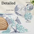 thumbnail image 3 of Teal Blue Coastal Queen Pillow Covers,Sea Turtle Nautical Coral Summer Beach Breathable Throw Pillow Cases with Invisible Zipper,Decorative Pillowcase Pillows Protectors for Sofa Bed Chair 20"x30", 3 of 9