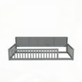 thumbnail image 4 of [Sturdy & Spacious] Wood Twin XL Floor Bed w/Storage & USB - Gray, 4 of 18
