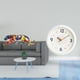 thumbnail image 2 of Reloj de pared decorativo redondo, elegante y moderno, con escultura de figura andante, silencioso, sin , fabricado en resina., 2 of 8