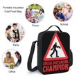 thumbnail image 4 of Social Distancing Champion Vintage Backpack Combo 17 Inch Bookbag Insulated Lunch Tote and Pencil Pouch, 4 of 4