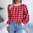 thumbnail image 2 of Herrnalise Women's Knitted Crop Tops Autumn And Winter Fashion Solid Hollow Stripe Long Sleeve Round-Neck Sweater Tops Pullover Jumper Sweaters, 2 of 8