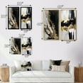 thumbnail image 4 of Designart "Organic Bliss Minimalist Abstract in Gold and Black" Abstract Painting Framed Wall Art Set Of 2 - Modern Gold Frame Gallery Set For Office Decor, 4 of 6