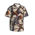 thumbnail image 2 of Kll Men'S Hawaiian Shirt Short Sleeve Button Down Beach Shirts-Vector Butterflies, 2 of 8