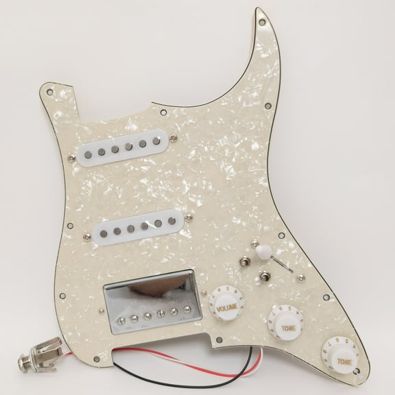 Guitar Prewired Loaded Pickguard, with SSH Alnico 5 Humbucker Pickups, Coil Splitting, for Fender USA/Mexico Strat Electric Guitars Replacement Parts
