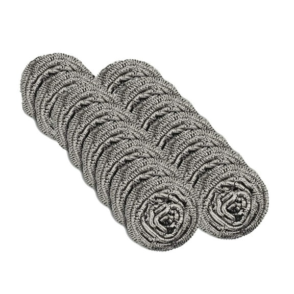Wideskall Stainless Steel Kitchen Cleanging Sponges Scouring Pad Steel Wool Scrubbers Pack of 15