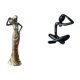 thumbnail image 1 of Figura de escritorio,Figuritas africanas,artesanías,artículos de escritorio coleccionables,Estatua de dama tribal,pieza de arte para decoración del hogar,Figura de escritorio,Escultura, 1 of 8