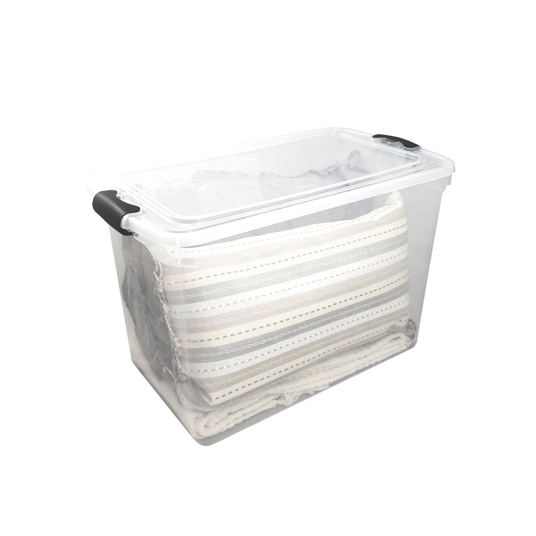 Homz 112 Quart Heavy Duty Clear Plastic Stackable Storage Containers, 6  Pack, 1 Piece - Kroger