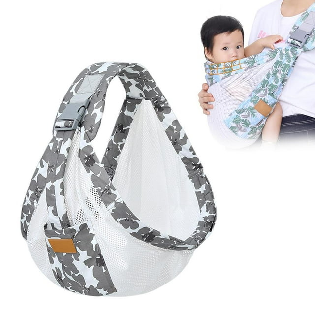 Portabebés transpirable de verano, ajustable, de malla 3D, con tirantes gruesos y bolsillo para piscina y playa.