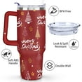 thumbnail image 3 of Christmas Snowflake 40 Oz Coffee Tumbler with Handle Stainless Steel Winter Snowflake Travel Cups Decorative Tumbler for Home Office Supplies Birthday Christmas for Women Men Friend Dad, 3 of 7